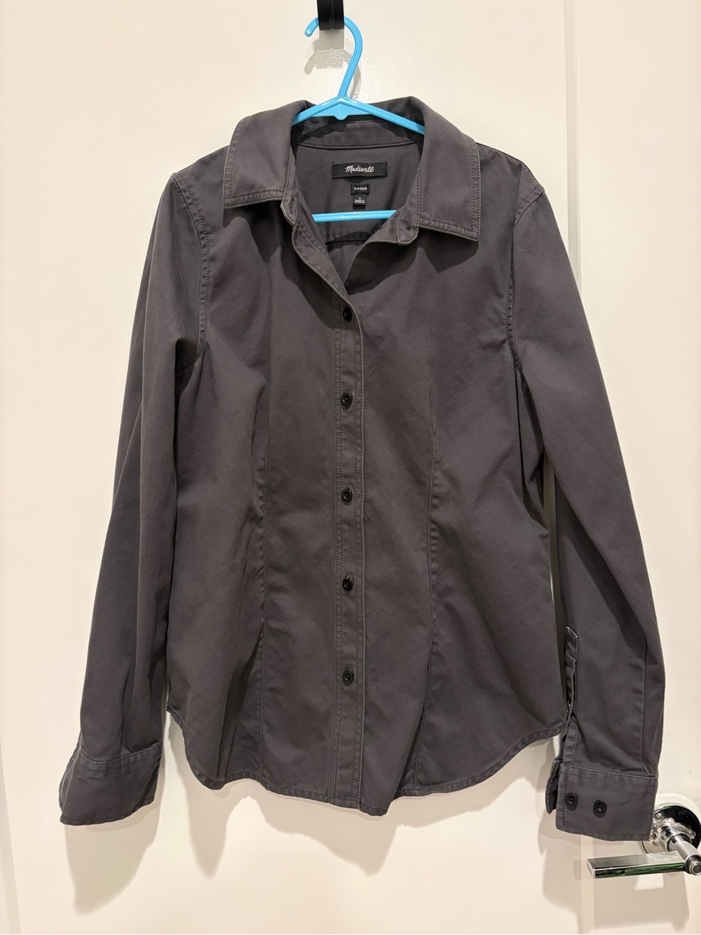 Madewell Women's Dark Gray Button-Up shirt